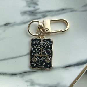 3/$10 Tarot Card Keychain Justice